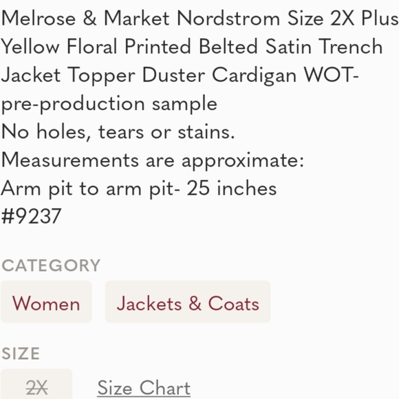 MELROSE & MARKET FLORAL DUSTER (2X) - Picture 6 of 6